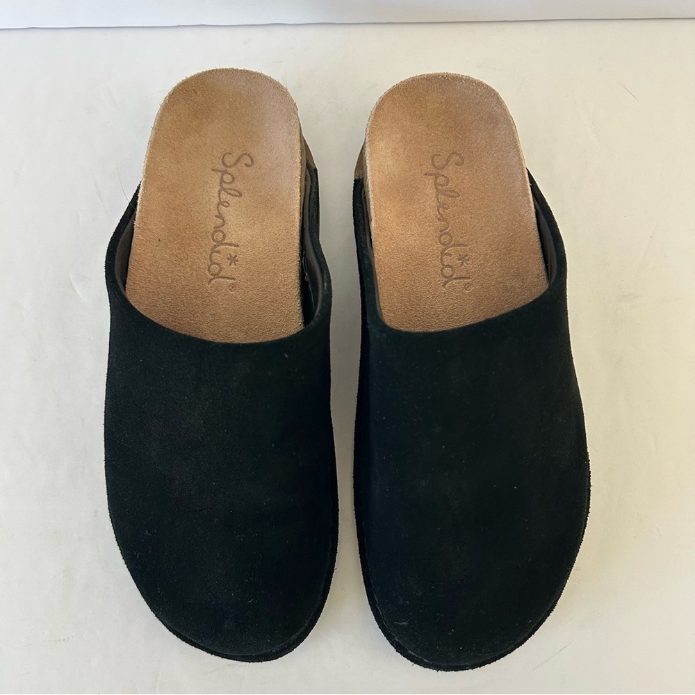 Splendid Black Suede Clog Shoe Minimalist Scandigirl Potato Casey NWOT Size 6 - Picture 4 of 10